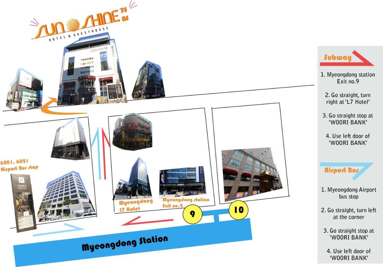 Myeongdong Sunshine Guesthouse Сеул Екстер'єр фото